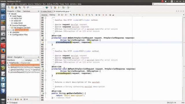 CURSO JAVA EE - 9. CREACION DE UN JAVA SERVLET DESDE NETBEANS смотреть онлайн