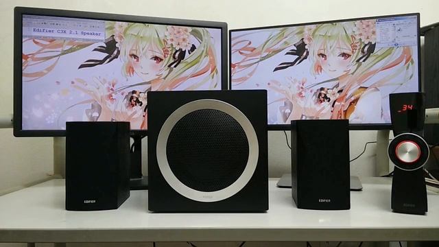 Gene Edifier C3X 2.1 Speaker Sound Test All on Desk смотреть онлайн