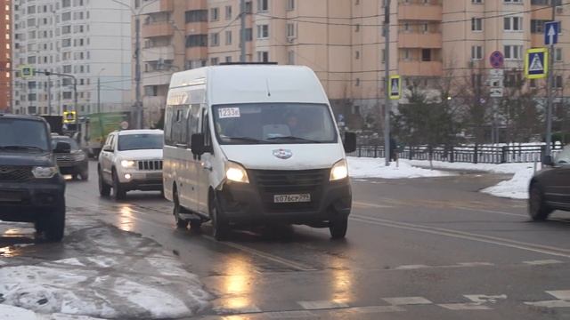 Автобус ГАЗ-A65R52 Next маршрут №1233К "Павшинский бульвар - Метро Тушинская" смотреть онлайн