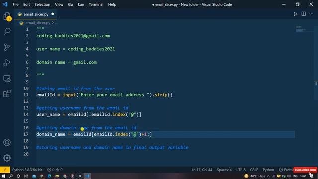 Email Slicer Using Python | Python Projects For Beginners | Python Project Tutorial #16 | #Python | смотреть онлайн