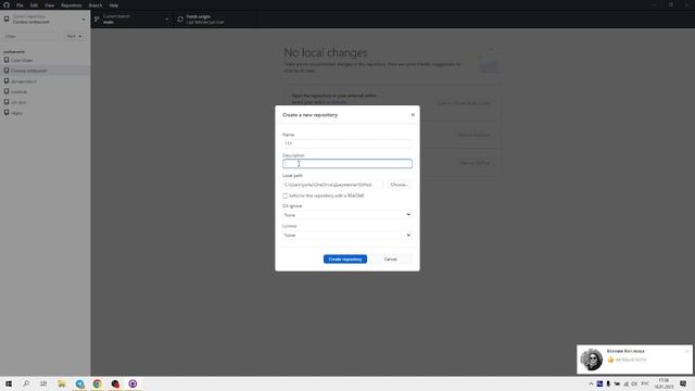 Как создать новый репозиторий через GitHub Desktop и выгрузить его на аккаунт GitHub смотреть онлайн