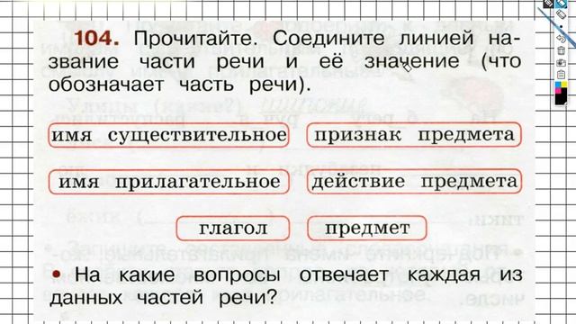 Упражнение 104 - ГДЗ по Русскому языку Рабочая тетрадь 2 класс (Канакина, Горецкий) Часть 2 смотреть онлайн