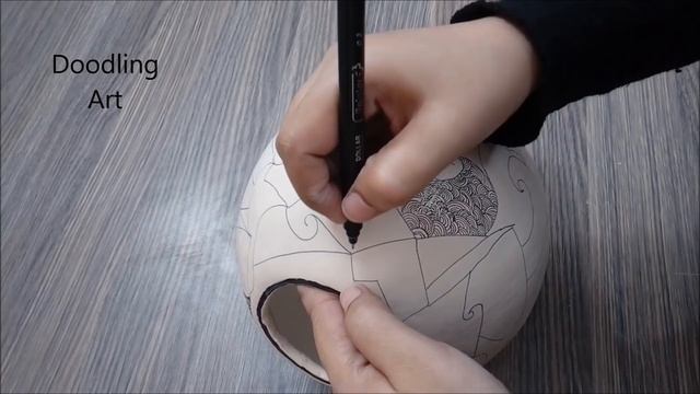 How to make doodle vase - Doodling Art - DIY Vase смотреть онлайн