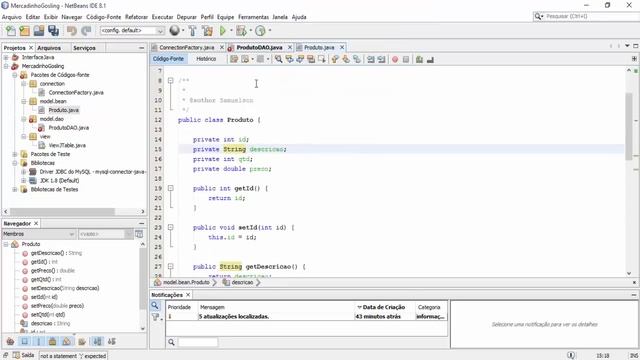 Java com Banco de Dados MySQL - #03 - Criando DAO e Salvando Dados смотреть онлайн