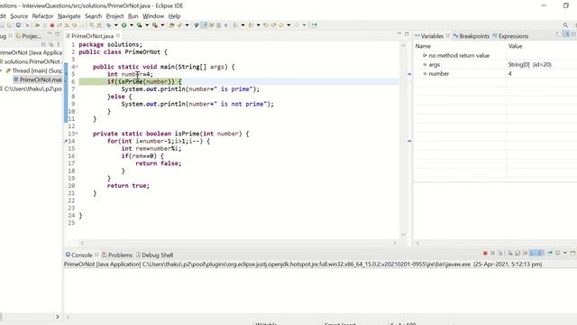 Java Prime Numbers Program смотреть онлайн