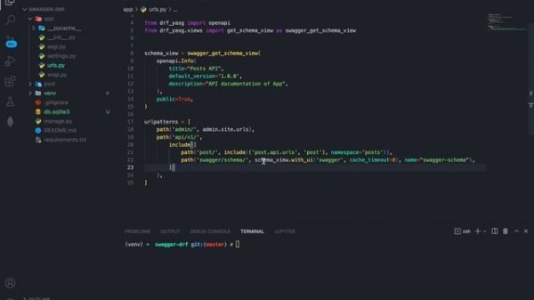 Swagger API documentation with Django REST Framework