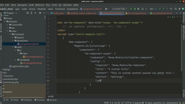 How to pass dynamic variables to a component in Magento 2 | Knockout JS смотреть онлайн