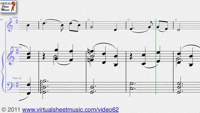 Amazing Grace sheet music for violin and piano - Video Score смотреть онлайн