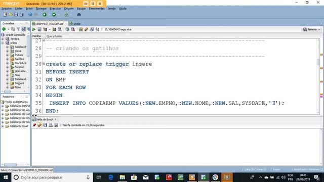 CURSO PL/SQL - VÍDEO 9 - TRIGGER DML - EXEMPLOS смотреть онлайн