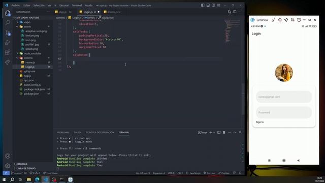 LOGIN CON REACT NATIVE Y FIREBASE (paso a paso) смотреть онлайн