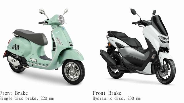 Piaggio Vespa GTS 125 vs Yamaha Nmax 125 Test specification comparison смотреть онлайн