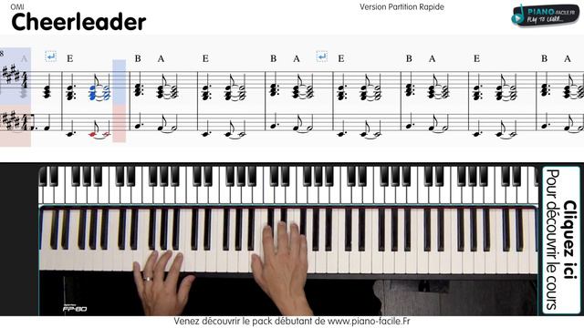 Cover OMI Cheerleader - Tuto Piano partition rapide смотреть онлайн