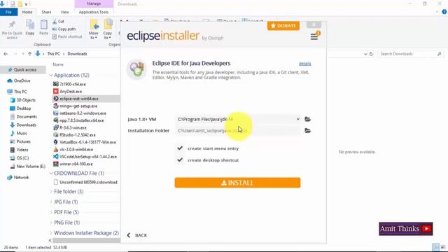 How to install Eclipse IDE on Windows 10 For Java Development смотреть онлайн