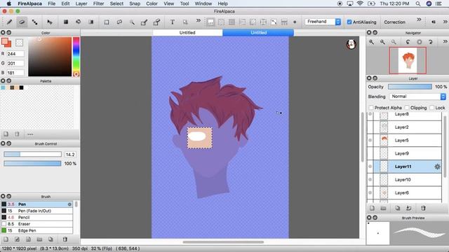 How to copy and flip in FireAlpaca смотреть онлайн