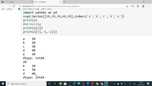 12IP1.5 SLICING SELECTION ACCESSING USING POSITIONAL INDEX VS LABELLED INDEX IN SERIES смотреть онлайн