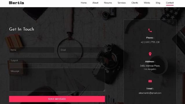 Sam Martin - Creative Portfolio One Page | Themeforest Templates смотреть онлайн