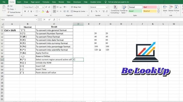 18- BEST Excel Shortcuts Using With CTRL + SHIFT + Special Character ? | Excel Shortcuts | BeLookUp смотреть онлайн
