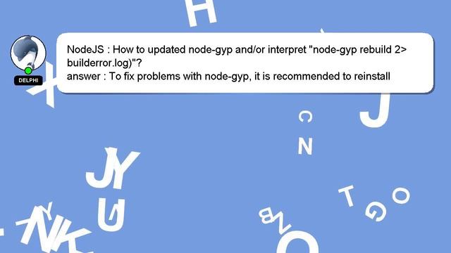 NodeJS : How to updated node-gyp and/or interpret "node-gyp rebuild 2 builderror.log)"? смотреть онлайн