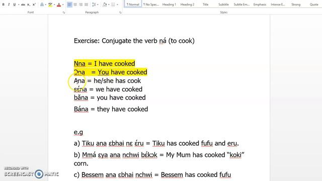 Present perfect in Kenyang. смотреть онлайн
