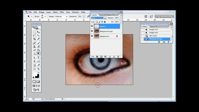 Обработка фотографии в фотошопе - Глаз дьявола смотреть онлайн