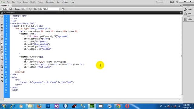 Text fade in fade out effect in HTML5 Using JavaScript смотреть онлайн