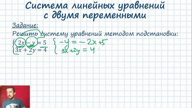 7 класс АЛГЕБРА - Системы линейных уравнений с двумя переменными. Обзор методов решения - 07/05/202 смотреть онлайн