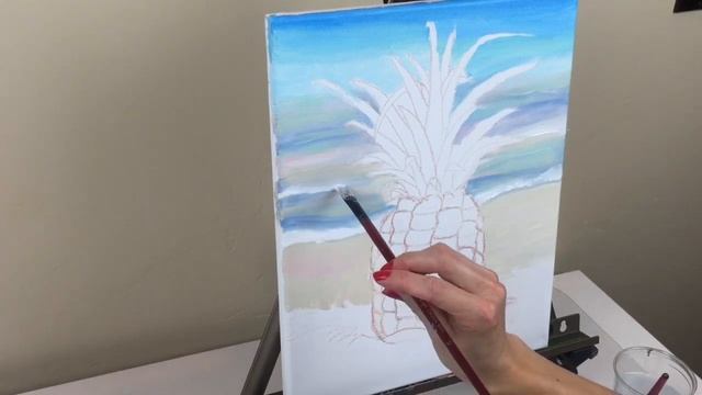 Pineapple Acrylic Painting Tutorial - By Artist, Andrea Kirk | The Art Chik смотреть онлайн