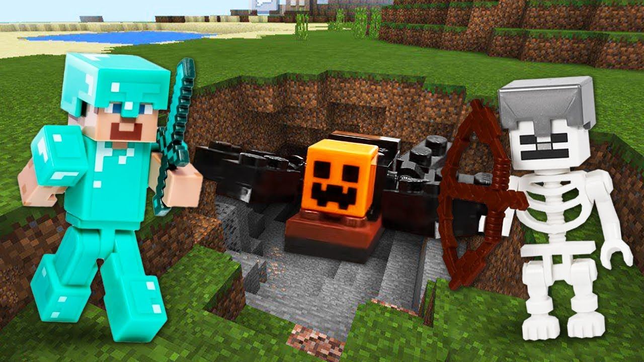 Майнкрафт выживание Стива! Поиск ресурсов и битвы с мобами Minecraft! - Сборник видео обзоров игры смотреть онлайн