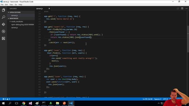 Use mongoose and Express to Find one User using Id from the MongoDB смотреть онлайн