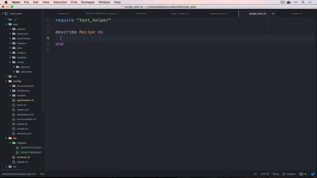 Learn Ruby on Rails - Part 3 - Modeling a Recipe and Testing смотреть онлайн