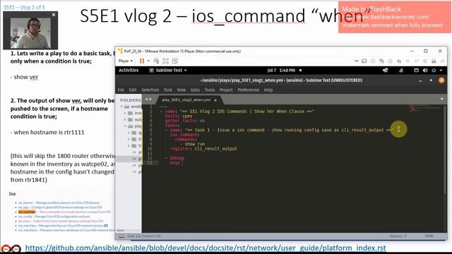 S5E1 Part 2 - Ansible - ios_command - Season 5 смотреть онлайн