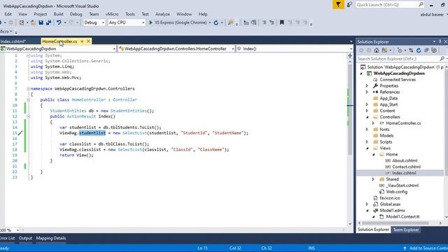 Simple MVC Cascading dropdownlist with PartialView using jquery ajax and EntiityFrameWork смотреть онлайн