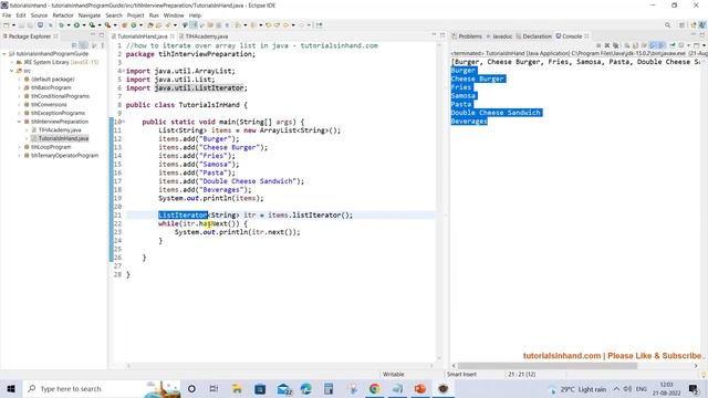 traverse arraylist using list iterator in java смотреть онлайн