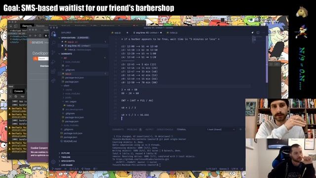 PAIR STREAM: Building a waitlist for our friend's barbershop [React, WebSockets, Twilio] смотреть онлайн