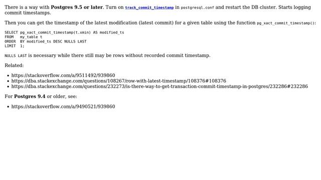 Databases: Get last modified date of table in postgresql (2 Solutions!!) смотреть онлайн