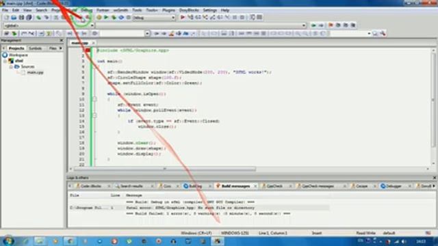 Подключение библиотеки sfml к code blocks смотреть онлайн