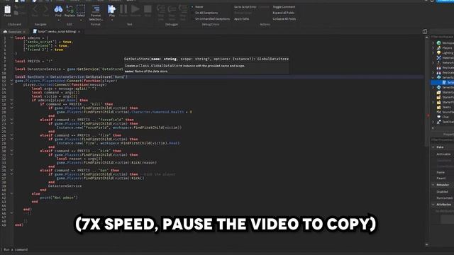 How to Script ADMIN COMMANDS in ROBLOX STUDIO (Part 3) смотреть онлайн