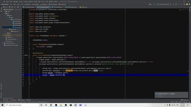 Creating a Throwing Axe (Minecraft Spigot Plugin) Tutorial смотреть онлайн