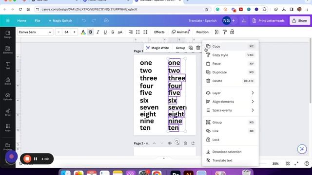 Translated Printable Worksheets using Canva смотреть онлайн