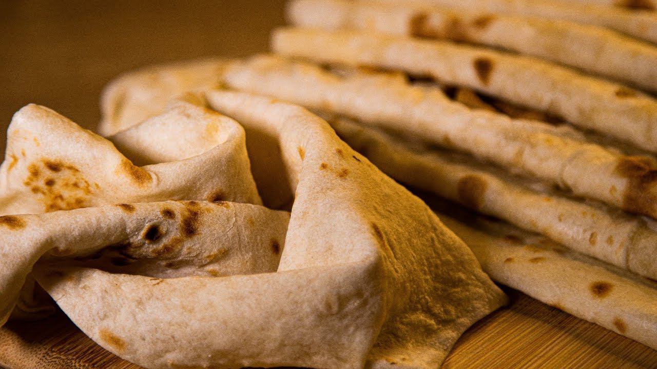 FLOUR + BOILING WATER! Thin LAVASH for shawarma at home. смотреть онлайн