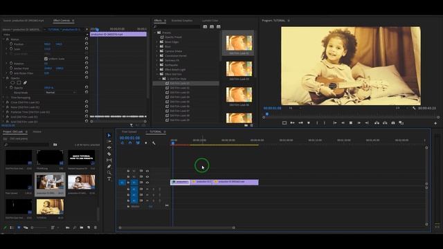 Premiere Pro Old Film Effect Presets Free Download