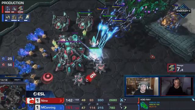 Nina Max Stalker Micro vs MCanning Max Air Units - Starcraft 2: Nina vs MCaning смотреть онлайн