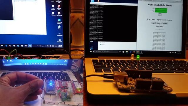 Microcontrollers Controlling Each Other Through Websockets
