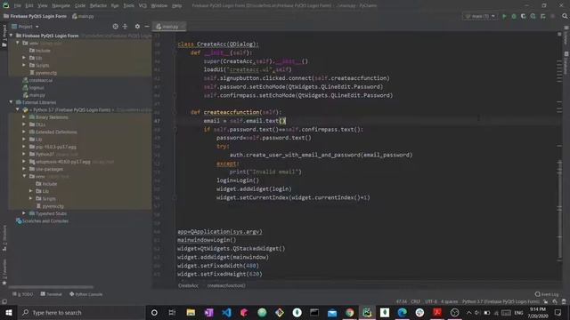 Firebase Authentication + Python PyQt5 Login and Signup Form tutorial [for beginners] смотреть онлайн