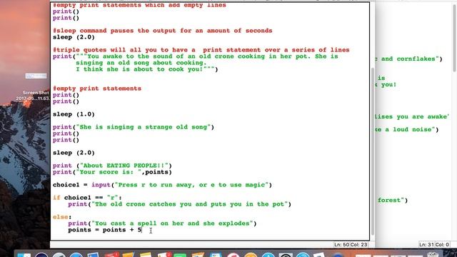 Python Adventure Game 4: Score and Lives - changing variables смотреть онлайн