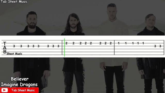 Imagine Dragons - Believer Guitar Tutorial смотреть онлайн