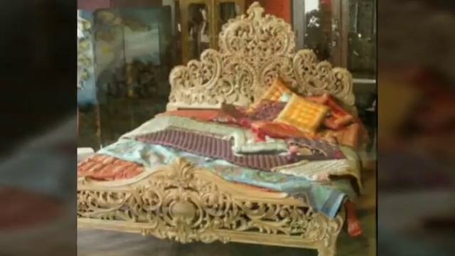 Grand decorative king size wooden bed collection смотреть онлайн