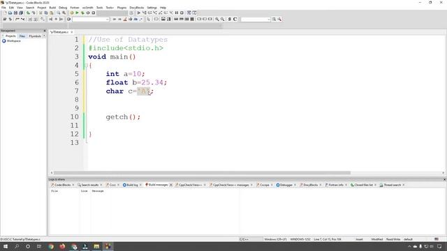 C Bangla Tutorial 7: Basic Data Types (int, float, char, double) | Format specifiers-%d, %f, %c, %l смотреть онлайн
