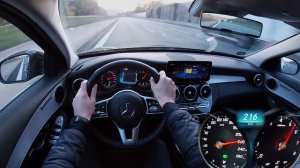 2020 Mercedes Benz C-Class C 180 156 PS TOP SPEED AUTOBAHN DRIVE POV