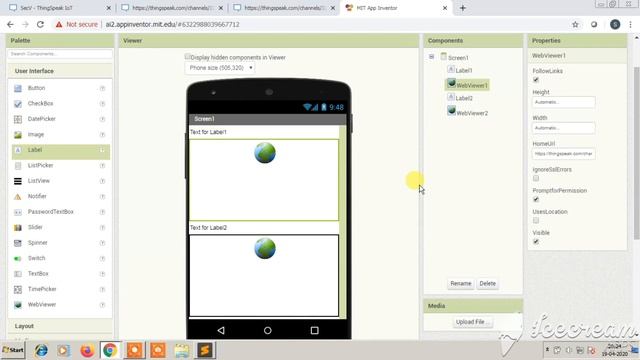 THINGSPEAK GRAPHS ON ANDROID APP USING MIT APP INVENTOR смотреть онлайн